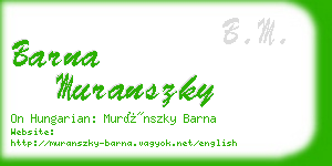 barna muranszky business card